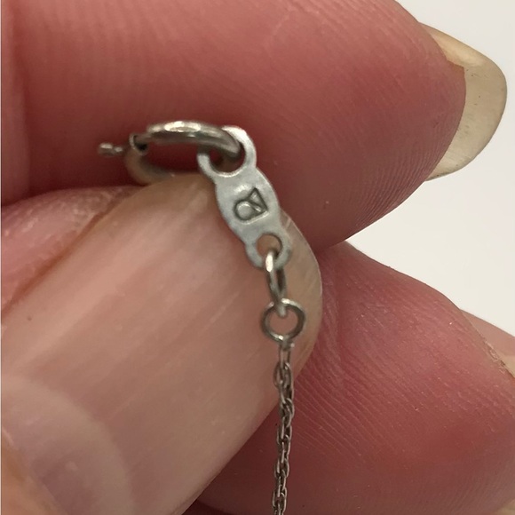 925 LA Silver Heart Necklace with Pink Gemstone - Picture 8 of 11